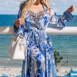 Best Sellers Shahida Parides Blue And White Chinoiserie Straight Leg Pants