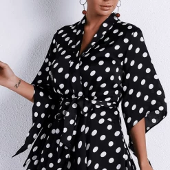 Jessica Bara Tiff Polka Dot Mini Dress