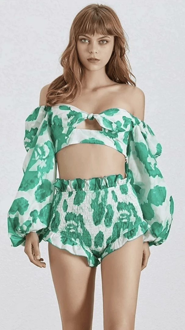 Jessica Bara Noella Two Piece Beach Print Set Summer Lovin'