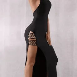 The Event Shop Jessica Bara Kennedy Halter Hollow Maxi Dress