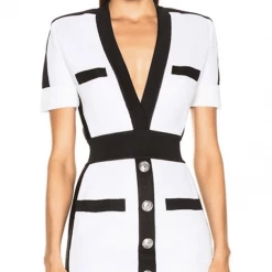 Jessica Bara Clash Color Block Bodycon Dress