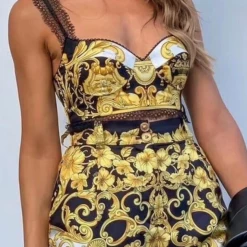 Jessica Bara Kenzia Crop Top And Short Two Piece Set Influencer Style