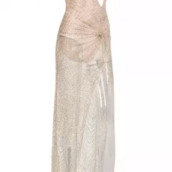 Jessica Bara Sierra Glitter Split Gown Influencer Style