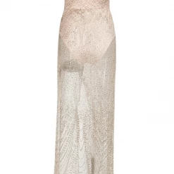 Jessica Bara Sierra Glitter Split Gown Influencer Style