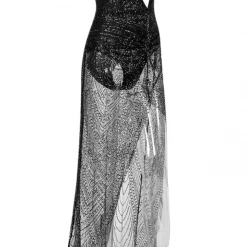 Jessica Bara Sierra Glitter Split Gown Influencer Style