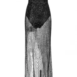 Jessica Bara Sierra Glitter Split Gown Influencer Style