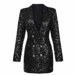 Jessica Bara Yesi Sequin Double Breasted Jacket