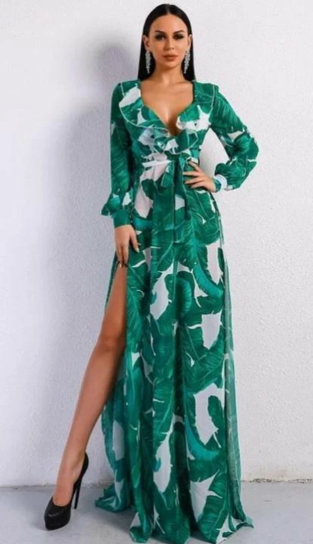 Dresses Jessica Bara Frann Tropical Print Dress