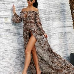 Best Sellers Jessica Bara Kaat High Split Maxi Dress