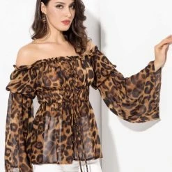 Jessica Bara Kanela Chiffon Top Tops