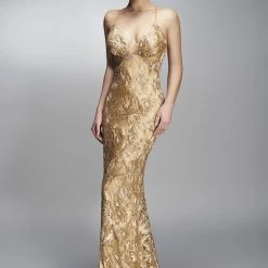 Nicole Bakti Sweetheart Neckline Sequin Embellished Long Dress Dresses