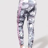 Active Fit Pink Striped Camo Legging
