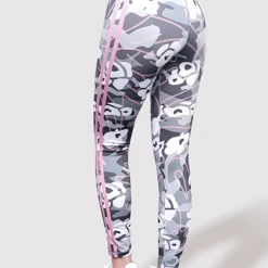 Active Fit Pink Striped Camo Legging