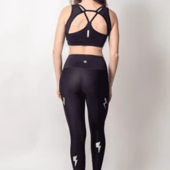 Active Fit Silver Lightning Bolts Legging