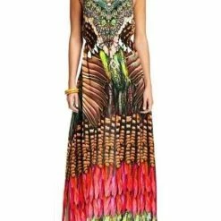 Summer Lovin' Shahida Parides Feather Cami Long Dress