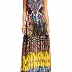 Summer Lovin' Shahida Parides Feather Cami Long Dress