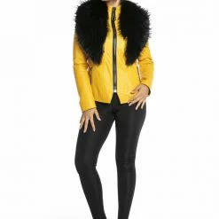 Luigi Long Sleeve Fur Leather Jacket