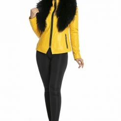 Luigi Long Sleeve Fur Leather Jacket