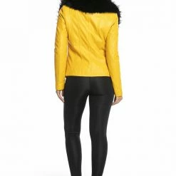 Luigi Long Sleeve Fur Leather Jacket