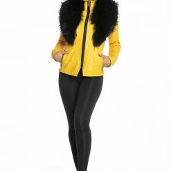 Luigi Long Sleeve Fur Leather Jacket