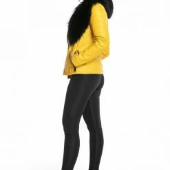 Luigi Long Sleeve Fur Leather Jacket