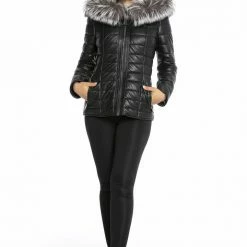 Luigi Long Sleeve Fur Collar Puffer Jacket Reve Doll Essentials