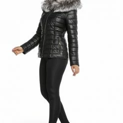 Luigi Long Sleeve Fur Collar Puffer Jacket Reve Doll Essentials