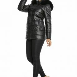 Reve Doll Essentials Luigi Long Sleeve Fur Hooded Puffer Jacket