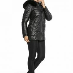 Reve Doll Essentials Luigi Long Sleeve Fur Hooded Puffer Jacket