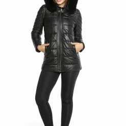 Reve Doll Essentials Luigi Long Sleeve Fur Hooded Puffer Jacket