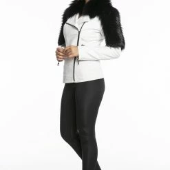 Reve Doll Essentials Luigi Long Sleeve Fur Motorcycle Leather Jacket