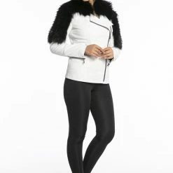 Reve Doll Essentials Luigi Long Sleeve Fur Motorcycle Leather Jacket