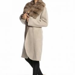 Reve Doll Essentials Luigi Long Sleeve Fur Collar Coat