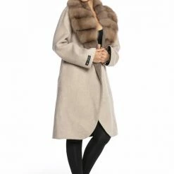 Reve Doll Essentials Luigi Long Sleeve Fur Collar Coat