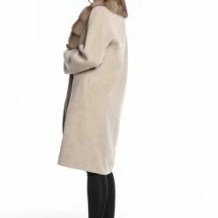 Reve Doll Essentials Luigi Long Sleeve Fur Collar Coat