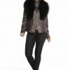 Luigi Long Sleeve Fur Leather Jacket Reve Doll Essentials