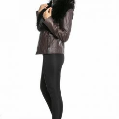 Luigi Long Sleeve Fur Leather Jacket Reve Doll Essentials