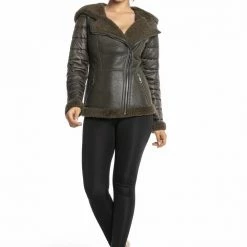 Reve Doll Essentials Luigi Long Sleeve Shearling Hooded Puffer Jacket