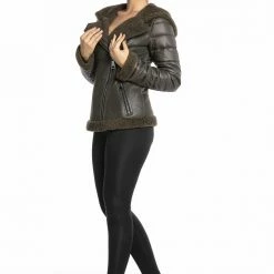 Reve Doll Essentials Luigi Long Sleeve Shearling Hooded Puffer Jacket