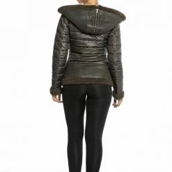 Reve Doll Essentials Luigi Long Sleeve Shearling Hooded Puffer Jacket