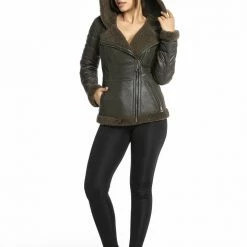 Reve Doll Essentials Luigi Long Sleeve Shearling Hooded Puffer Jacket