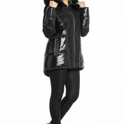 Luigi Long Sleeve Fur Shiny Jacket