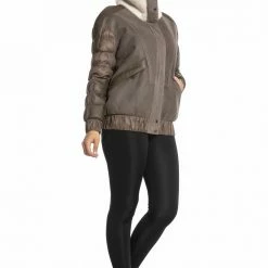 Luigi Long Sleeve Fur Collar Bomber Jacket