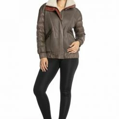 Luigi Long Sleeve Fur Collar Bomber Jacket