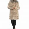 Luigi Long Sleeve Fur Hooded Coat