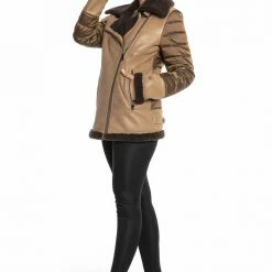 Luigi Long Sleeve Fur Leather Jacket Reve Doll Essentials