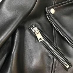 Jessica Bara Hailee Vegan Detachable Double Leather Jacket