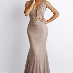 Dresses Baccio Couture Roxy Metallic Paint Long