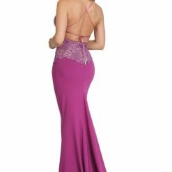 Baccio Couture Dresses Baccio Danna Painted Caviar Jersey Long Dress