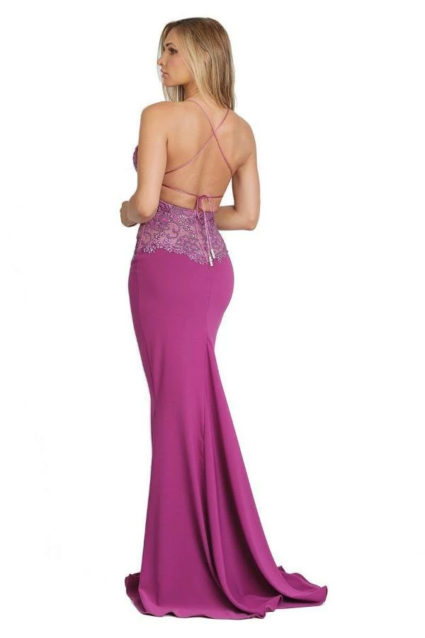 Baccio Couture Dresses Baccio Danna Painted Caviar Jersey Long Dress